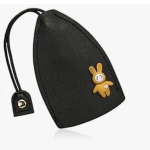 🎉FREE WITH PURCHASE🎉 Black Leather Key Holder with Bunny Design